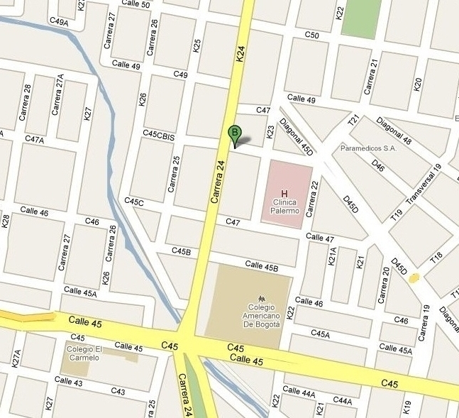 ubicacion  en el consultorio medico podologico Dr. Angee en podologo bogota